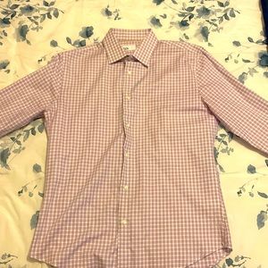 Men’s Modern Purple Check Pattern Dress Shirt!!